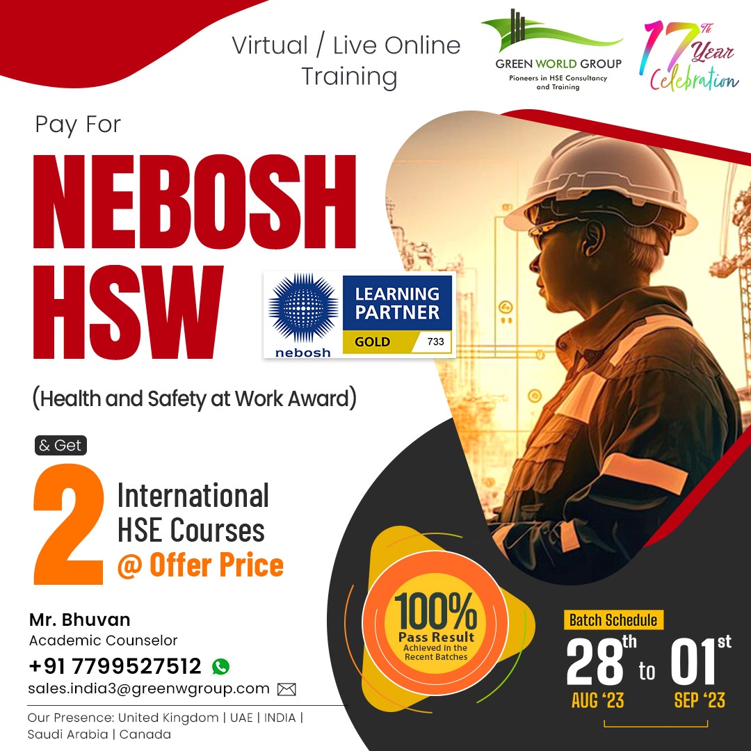 Nebosh HSW Course training in ANDHRA