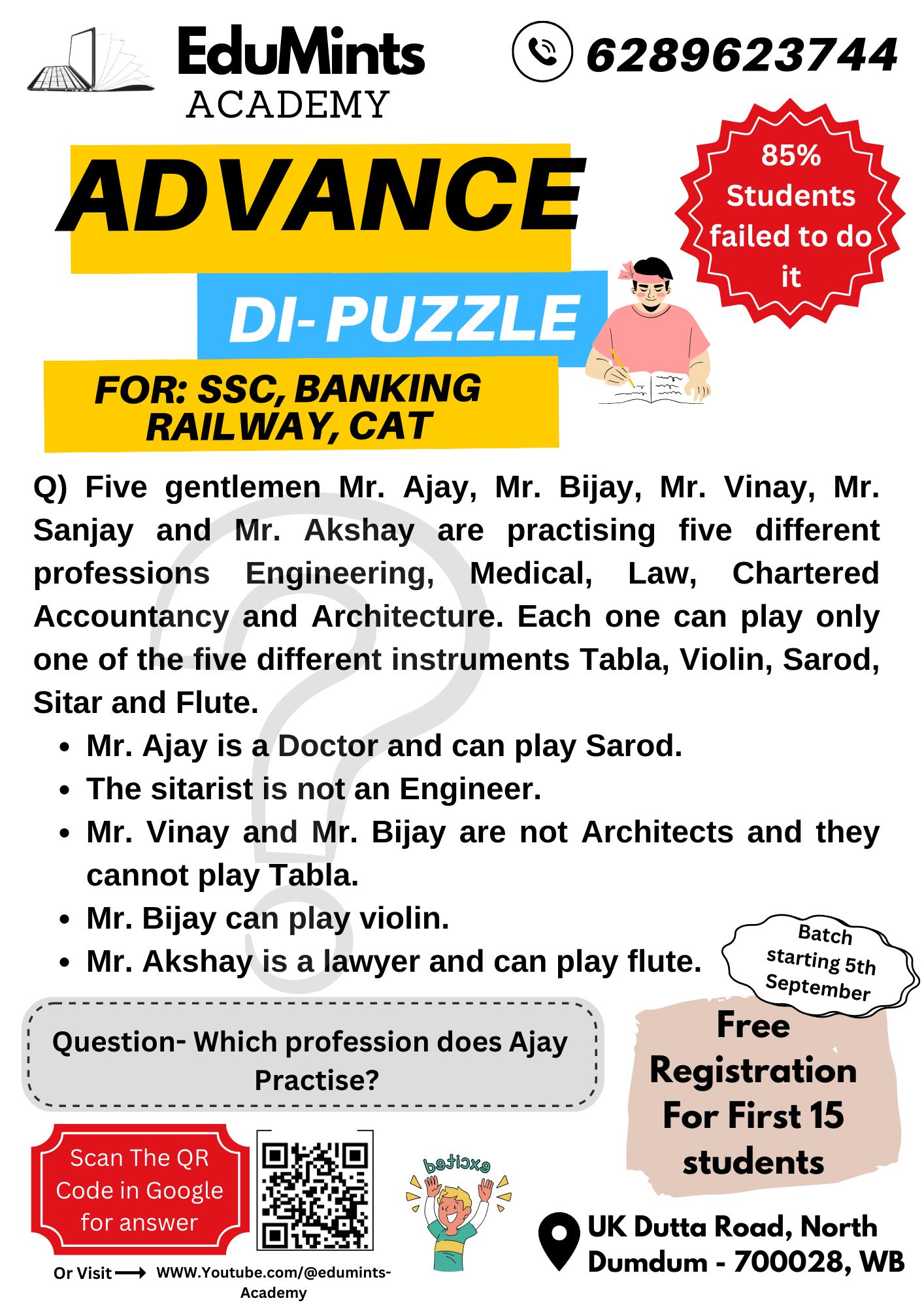 Edumints offer coaching for SSC, BANKING, RAILWAY and other government exams along with CAT, XAT, SNAP and other management exams