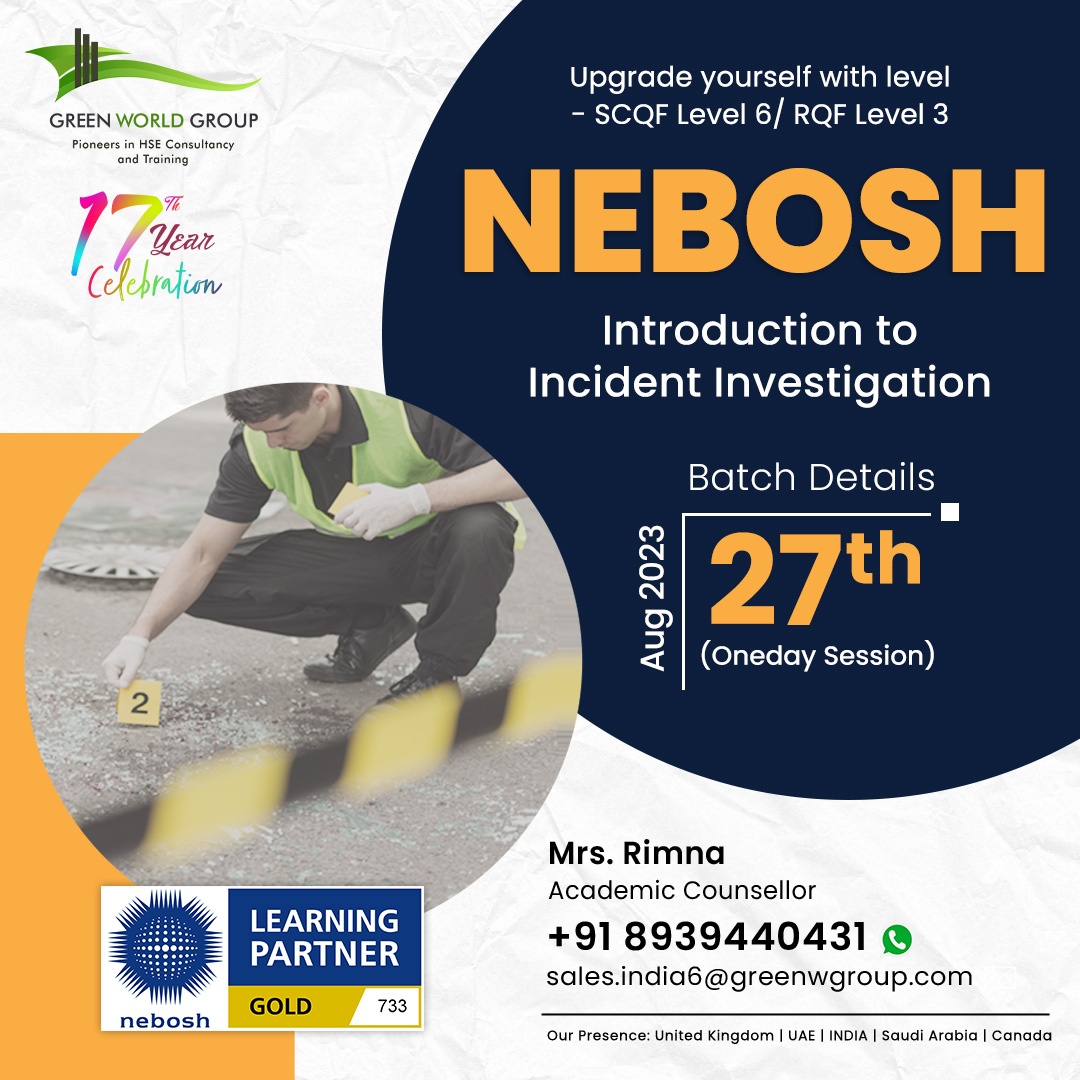Master Incident Investigation with NEBOSH HSE Training in Tamil Nadu