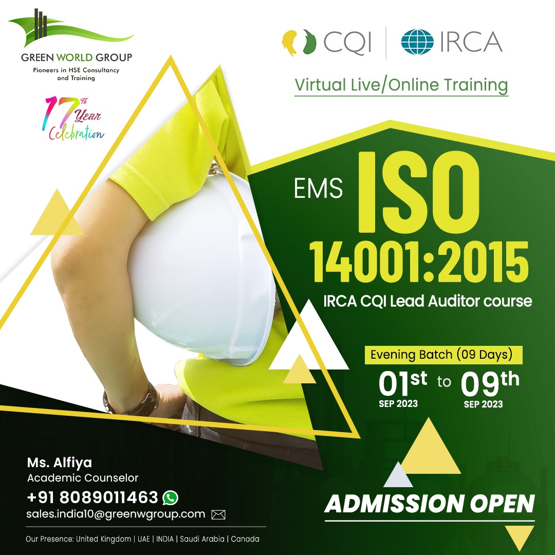 Elevate your career with our ISO 14001 Lead Auditor Course! 