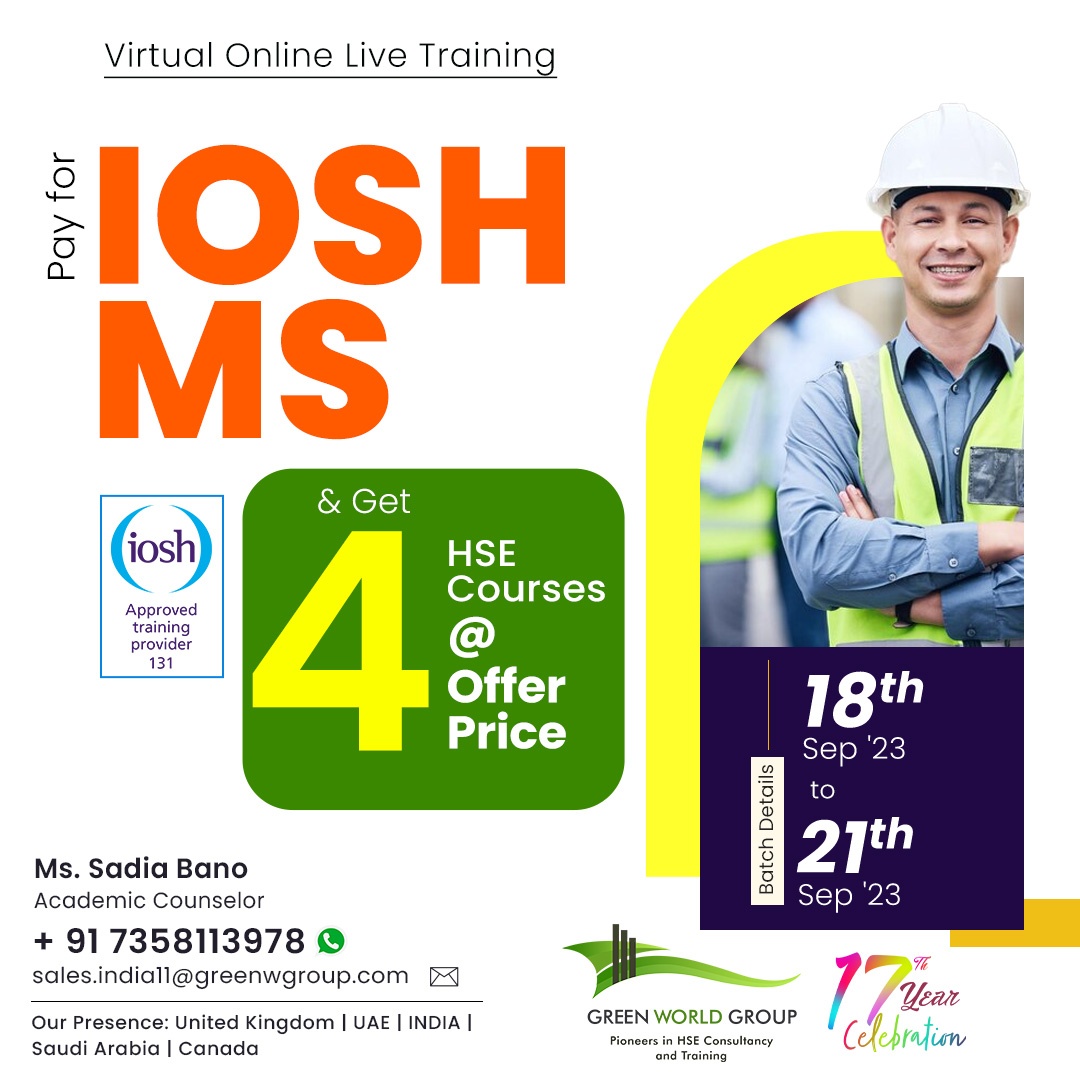 kickstart your HSE career with IOSH MS course in Mangalore 