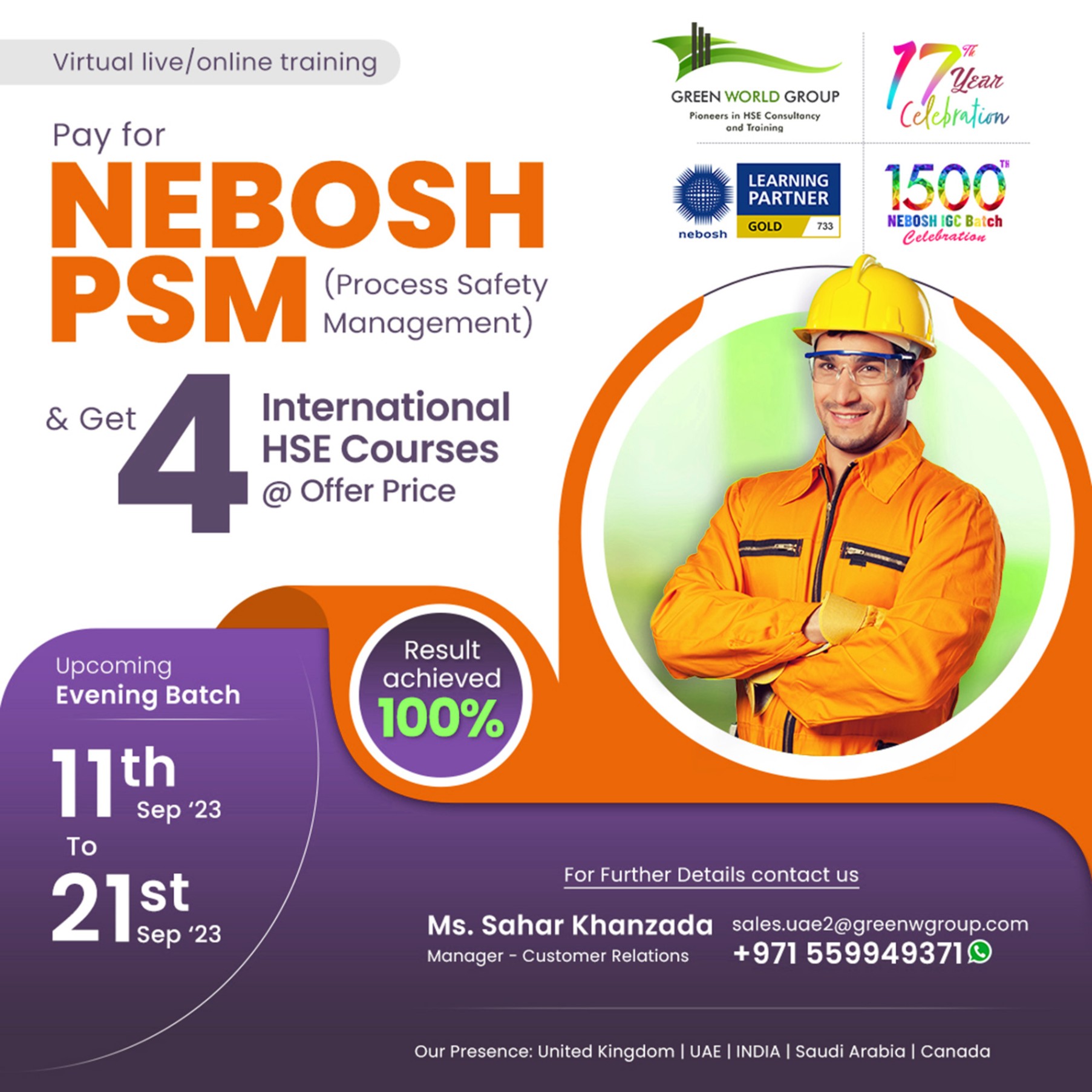 Upgrade your career with our NEBOSH PSM Course In  Pune! 