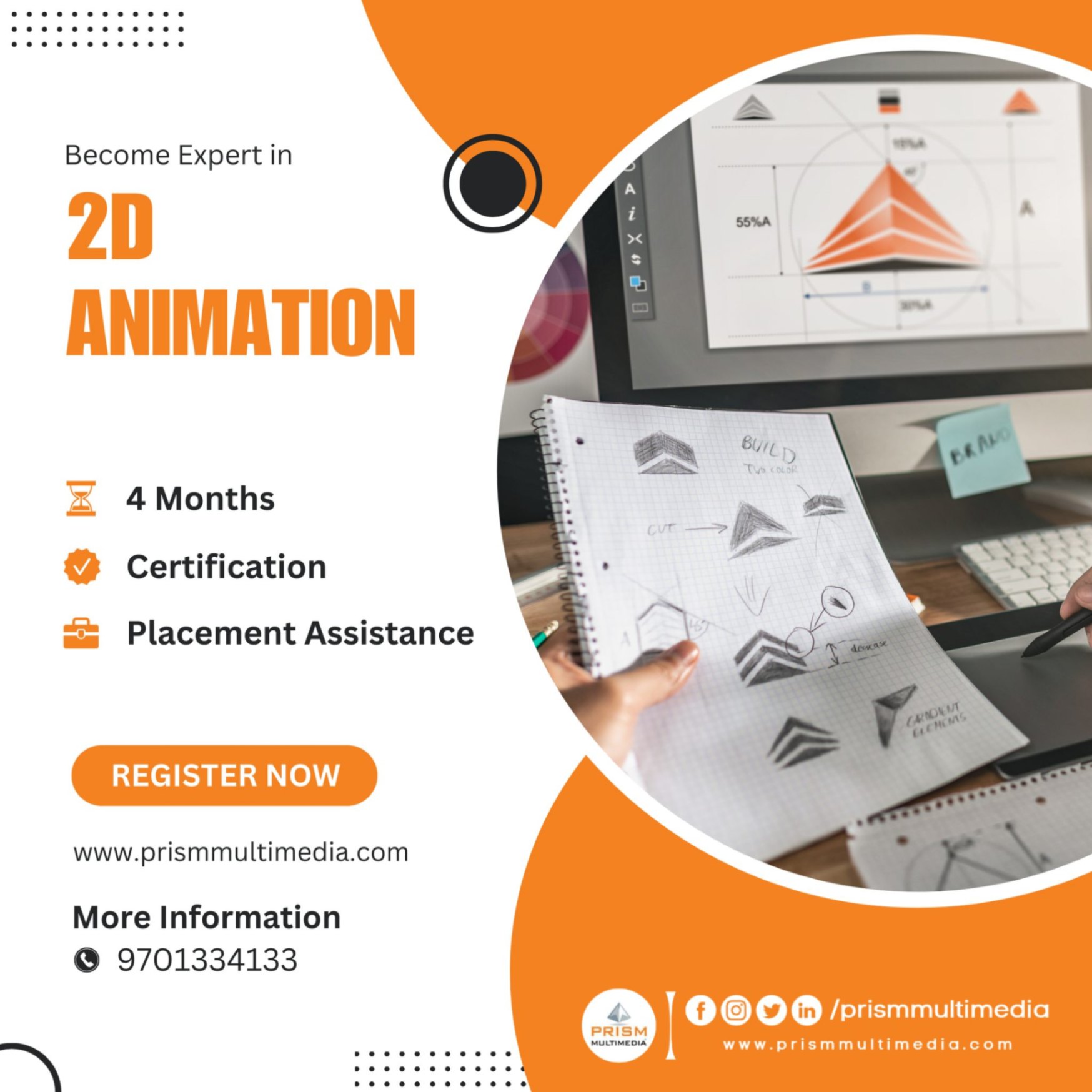 Animation, Web/Graphic/UI/UX Design, VFX Training