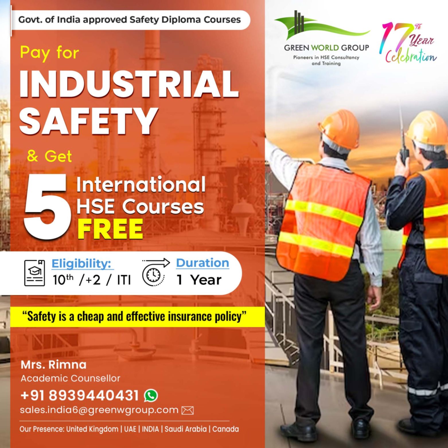  Enroll in our Industrial Safety Diploma Course in Tamil Nadu 