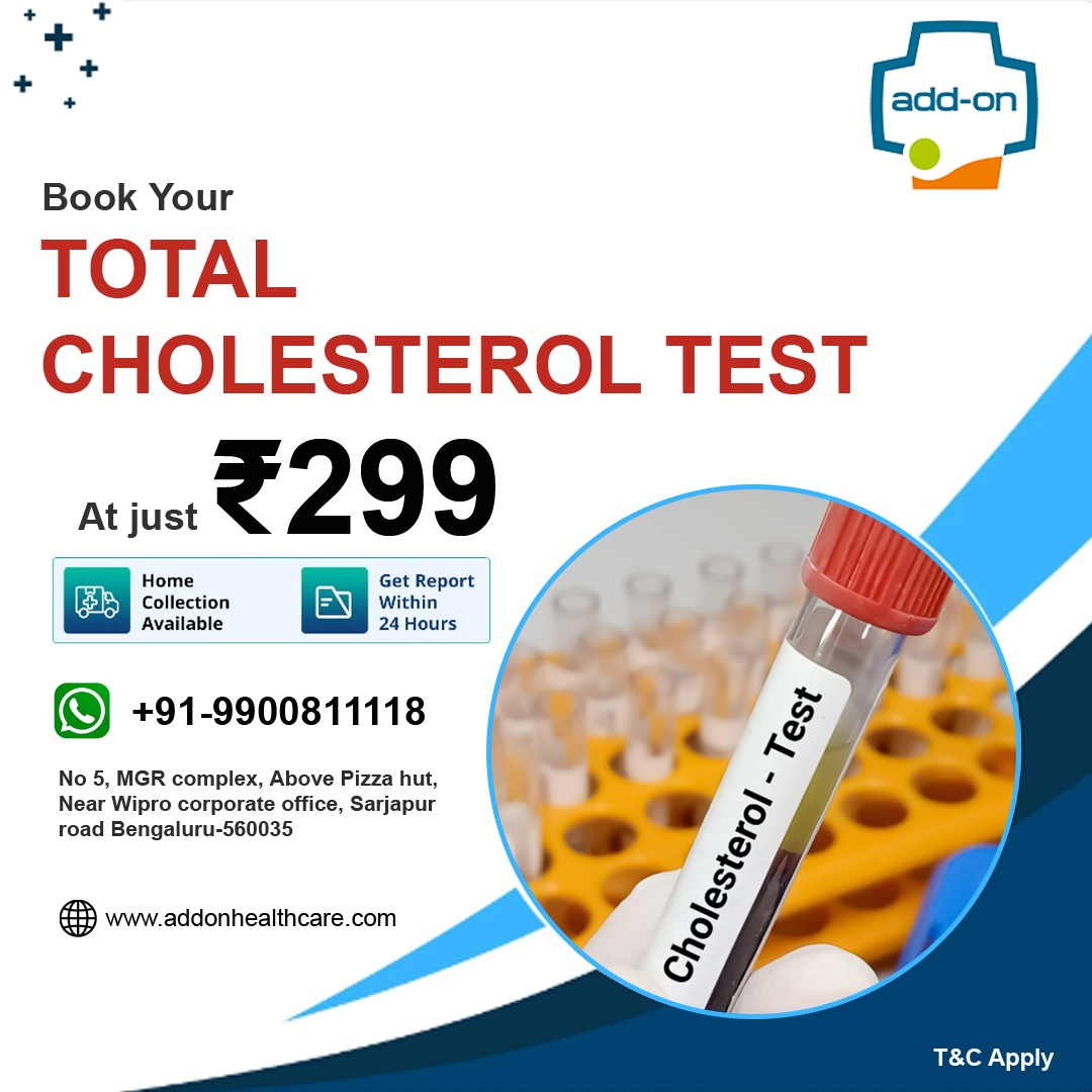 Book Your Cholesterol Test at just 299 INR
