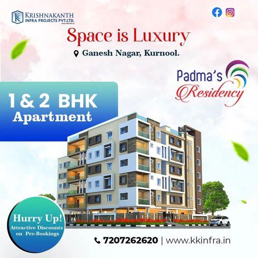 2 Bed/ 2 Bath Sell Apartment/ Flat; 950 sq. ft. carpet area; Under Construction for sale @Ganesh Nagar, Sree Rama Nagar, Kurnool, Andhra Pradesh 518002, India