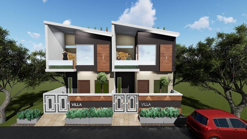 3 Bed/ 4 Bath Sell House/ Bungalow/ Villa; 1,550 sq. ft. carpet area; 709 sq. ft. lot for sale @Omaxe city 1 Ab pass road indore 