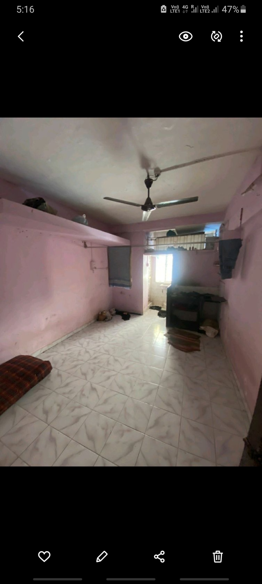 0 Bed/ 1 Bath Rent Apartment/ Flat; 180 sq. ft. carpet area, UnFurnished for rent @Sarang Building, Sitaram Jadhav Marg, Nagin Nagar Chawl, Dhuru Wadi, Lower Parel, Mumbai, Maharashtra 400013