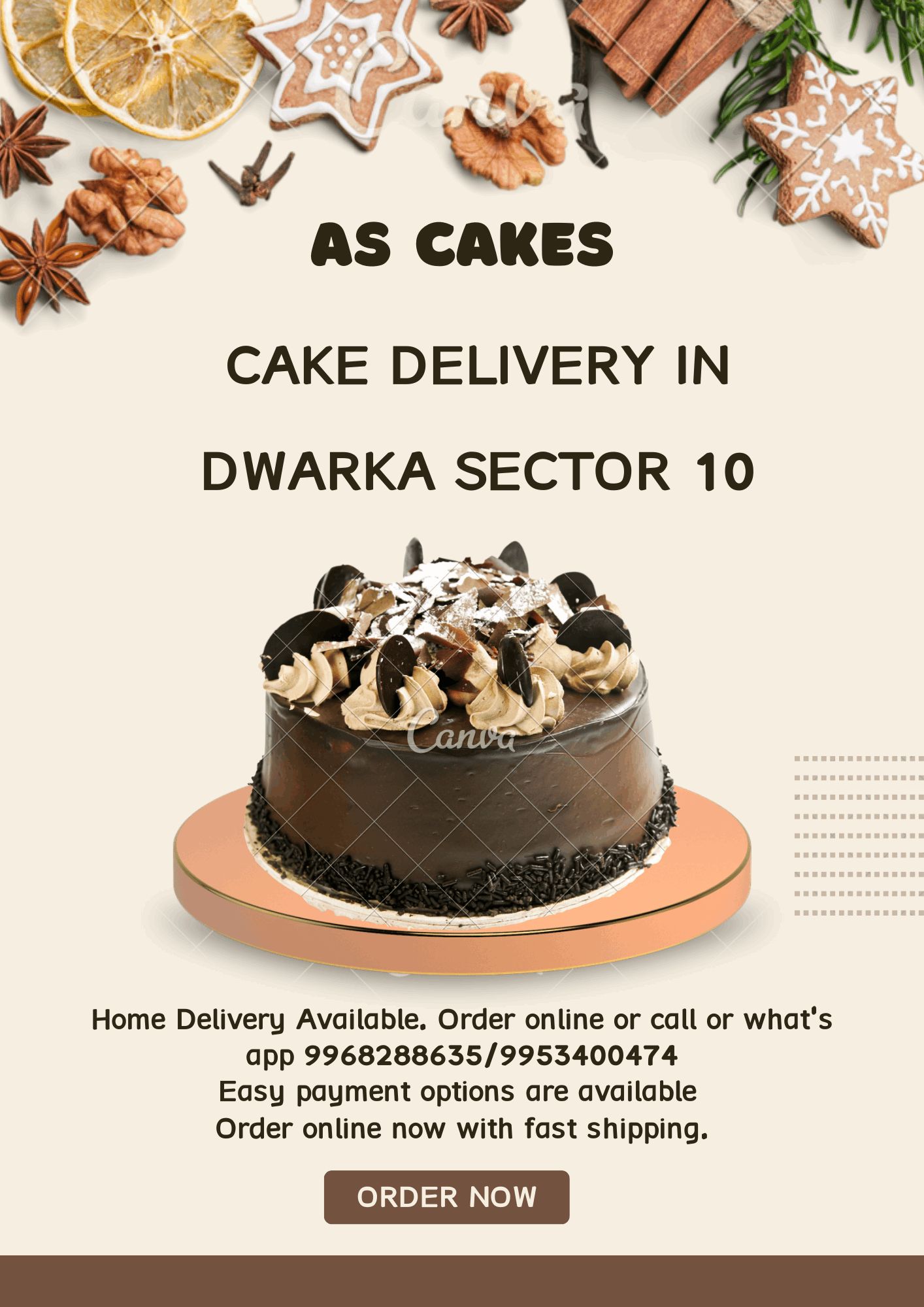 AS CAKES CAKE DELIVERY IN SECTOR 10 DWARKA