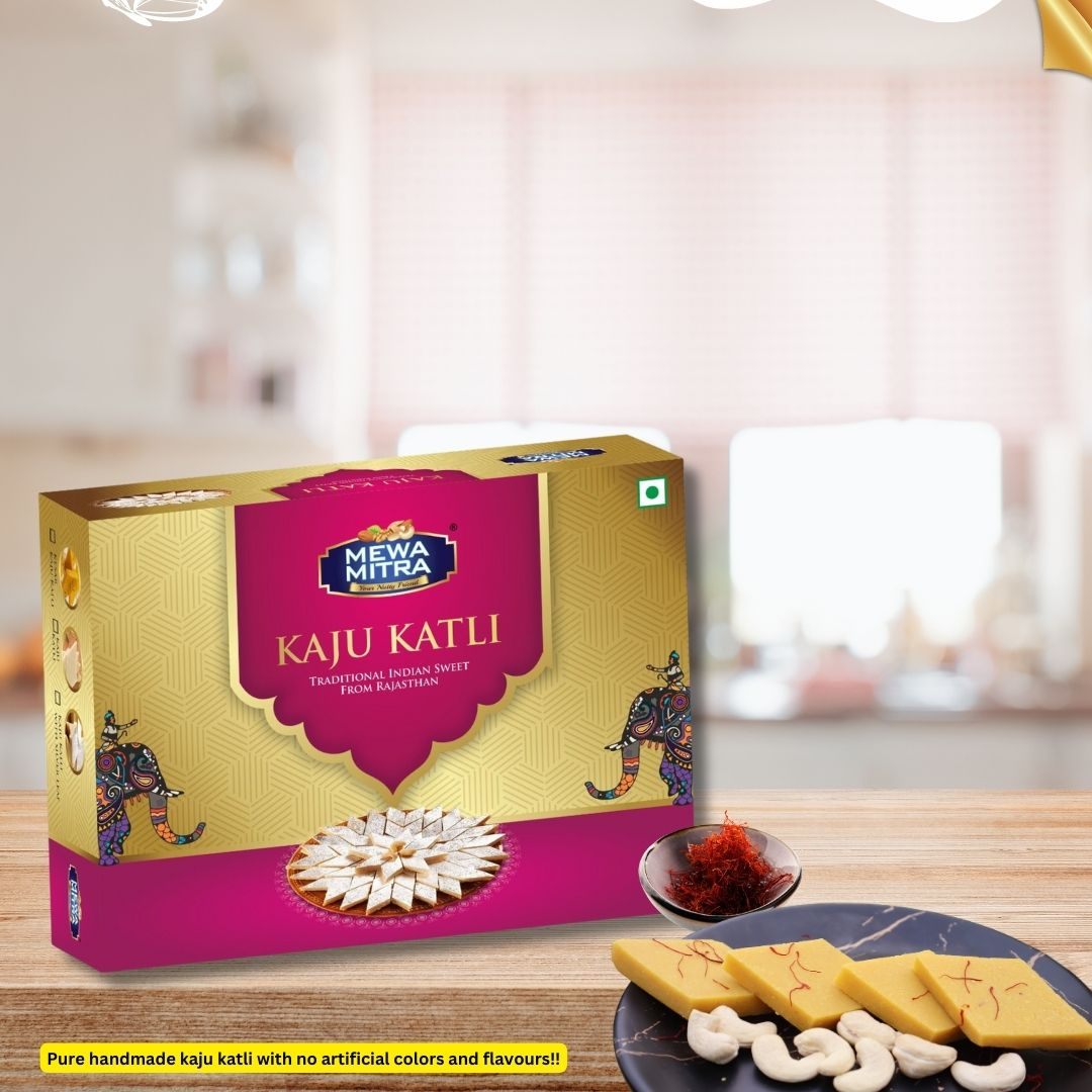 Mewa Mitra Kesar Kaju Katli 400g(Pack of 1) || Fresh and Healthy Cashew Nuts || Kaju Sweets || Kaju Burfi