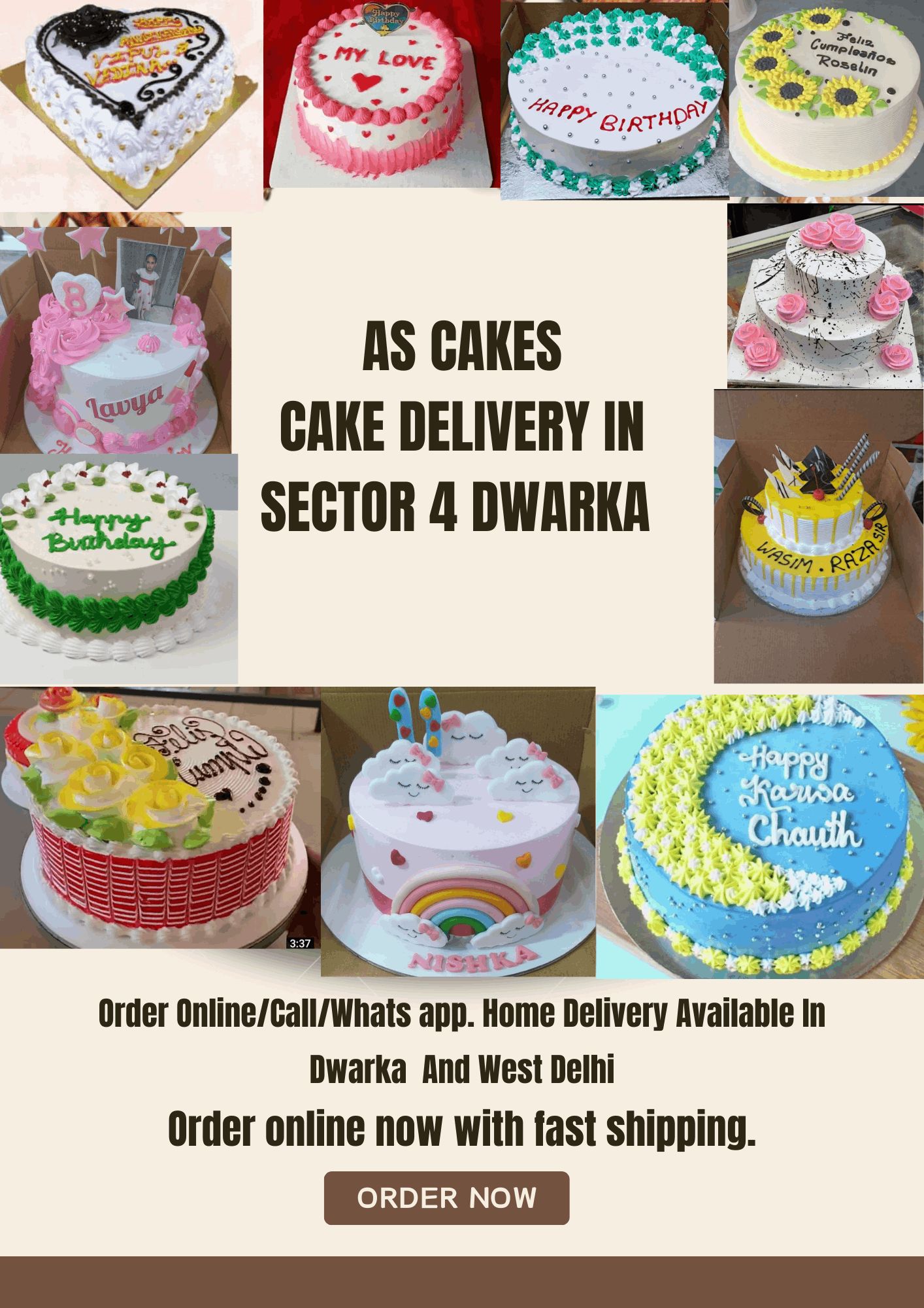 AS Cakes Cake Shop In Sector 4 Dwarka