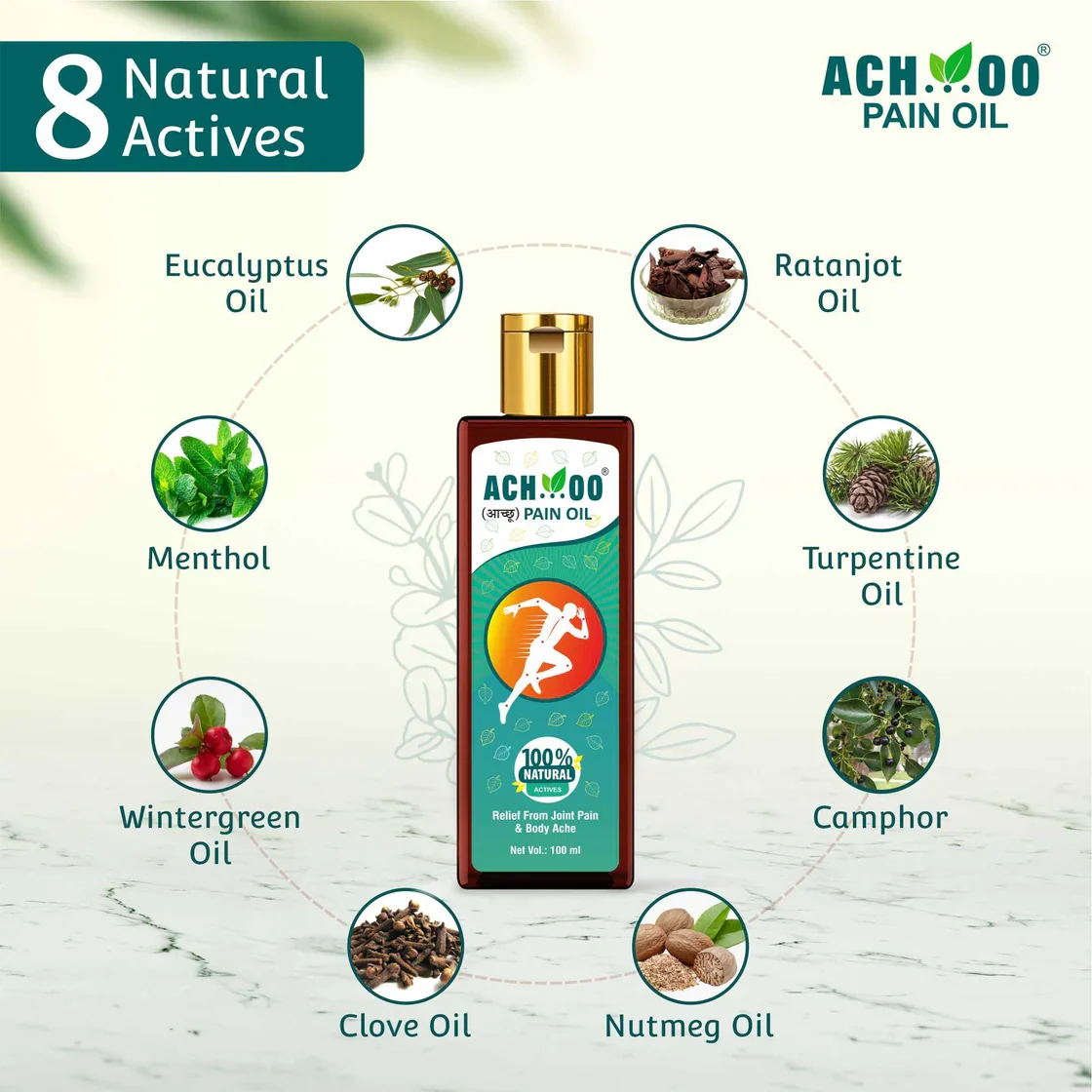 Achoo Pain Relief Oil is a powerful ayurvedic oil for pain specially curated 