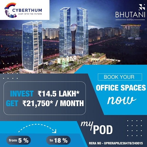 Bhutani Cyberthum offer a  Commerical  office space in Sector 140A Noida