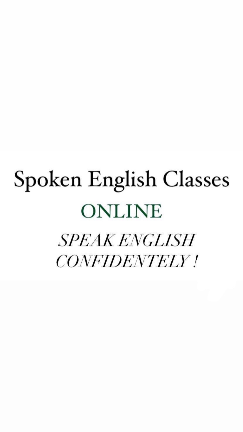 Spoken English Classes ( Online ) learn from anywhere ! 