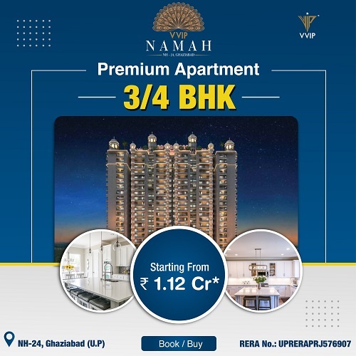 Amazing luxury 3Bhk &4bhk Apartment  by Vvip Namah in NH24, Ghaziabad