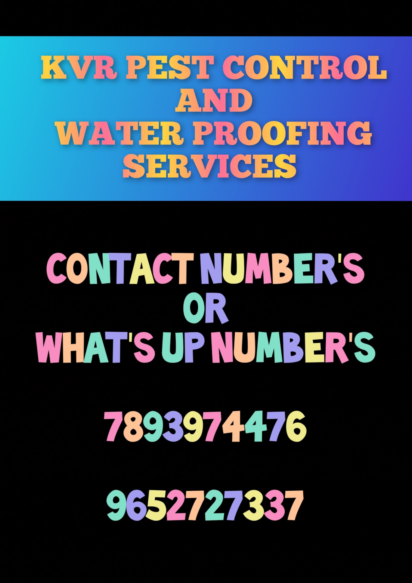 Pest control and water proofing 