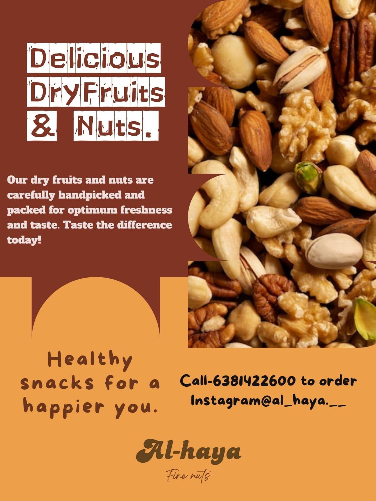 Organic dry fruits and nuts 