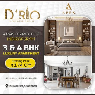Premium 3 BHK Apartments by Apex Drio in Indirapuram, Ghaziabad