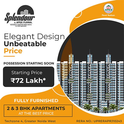 2 BHK Deluxe Residential Apartments by Apex Splendour in Greater Noida