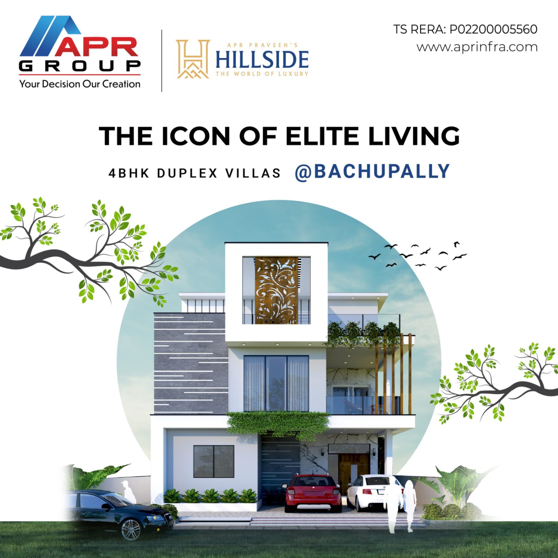 3 Bed/ 3 Bath Sell House/ Bungalow/ Villa; 1,785 sq. ft. carpet area; 6,685 sq. ft. lot for sale @Bachupally, hyderabad, bachupally