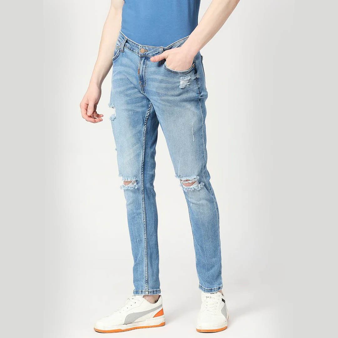 Unleash Your Style: LoveGen's Ripped Denim Jeans for Men