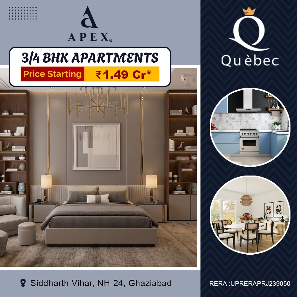Amazing 3 BHK Residential Apartments in Ghaziabad by Apex Quebec