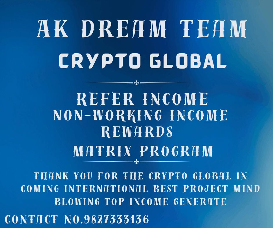 Thank you for the crypto global in coming international best project 