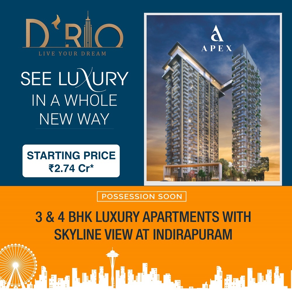 Beautiful 3 BHK Apartments in Ghaziabad by Apex Drio
