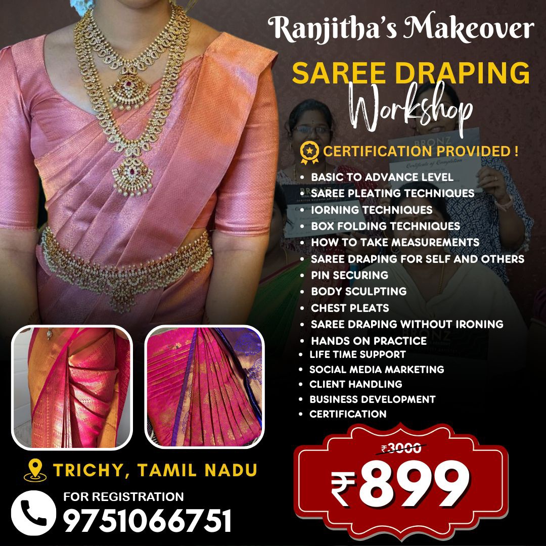 Saree Drapping worskhop in Trichy
