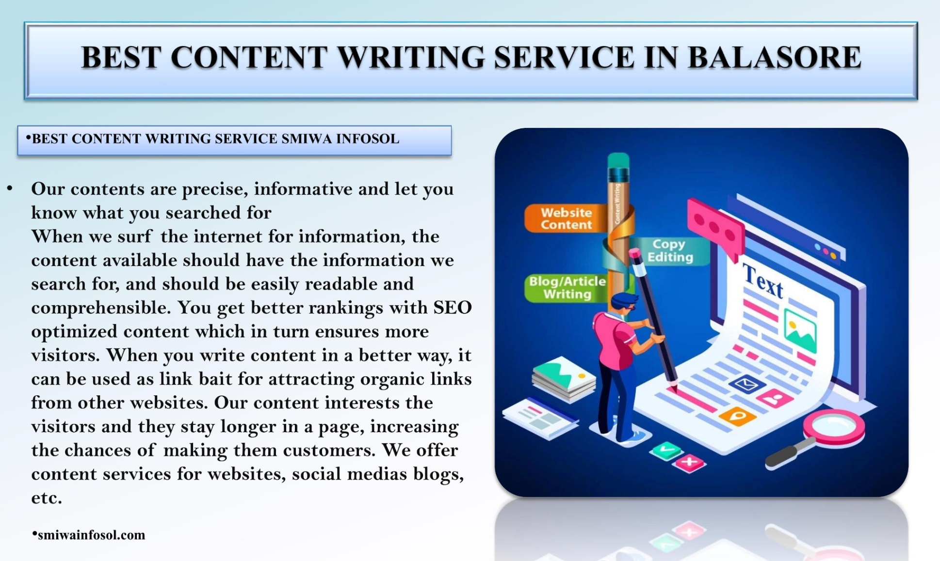 No 1 Content Writing Service Provider in Balasore Odisha