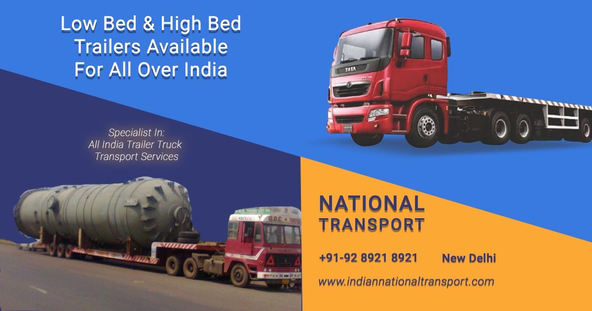 Low Bed Trailer Truck Transportation Services New Delhi NCR