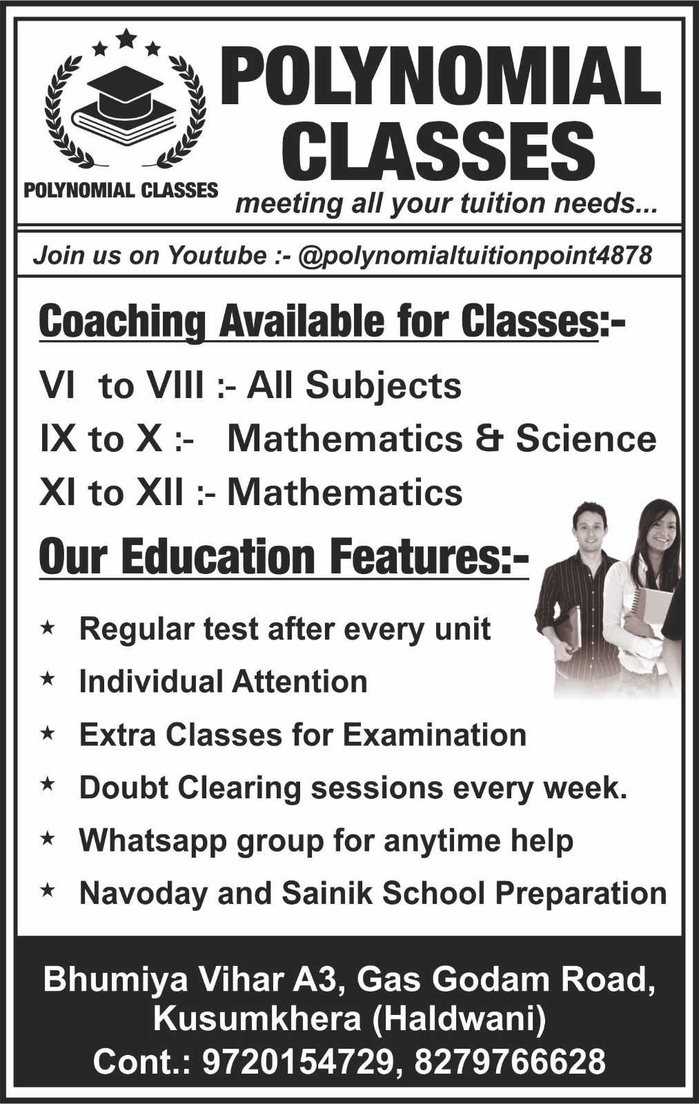 Class 11th/ 12th Tuition, Class 9th/ 10th Tuition, English, Mathematics, Middle Class (6th -8th) Tuition; Exp: 4 year