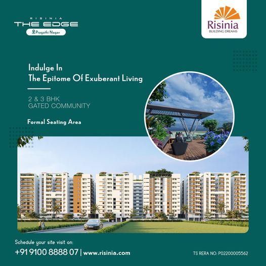3 Bed/ 2 Bath Sell Apartment/ Flat; 1,340 sq. ft. carpet area; Under Construction for sale @INCOIS Rd, near Aadhya Paradise Apartment, ALEAP Industrial Area, Pragathi Nagar,