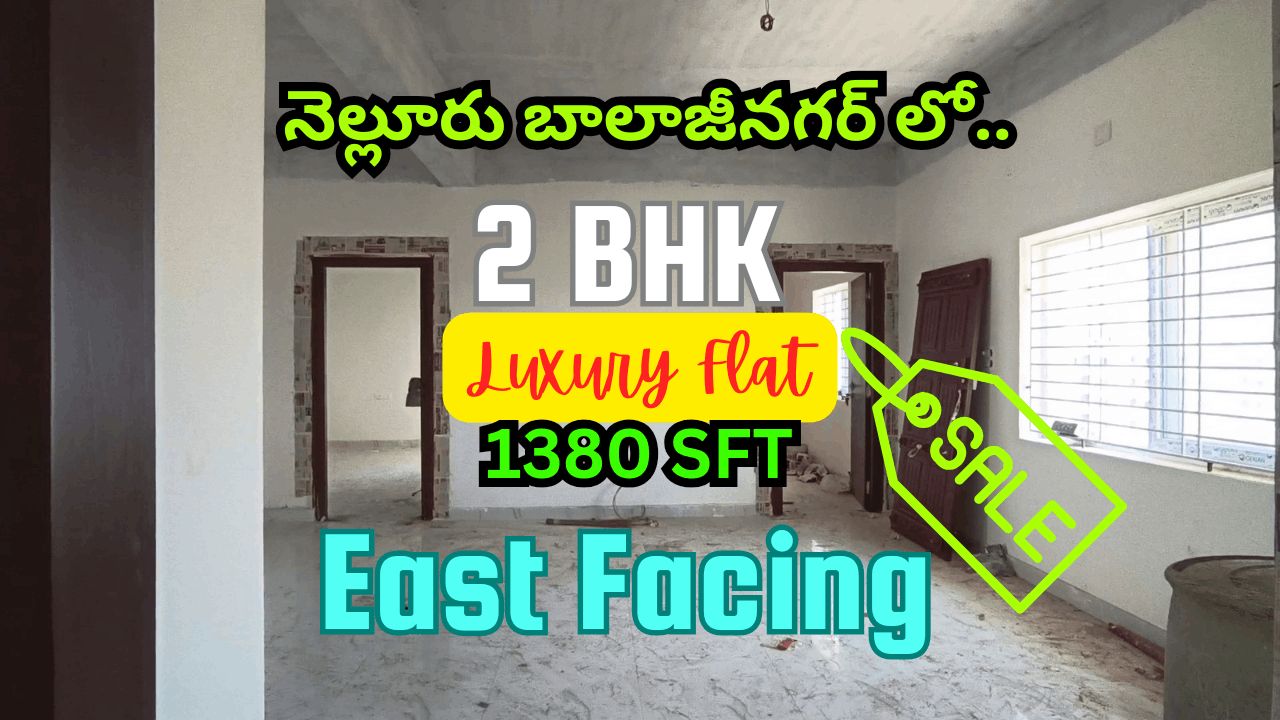 2 Bed/ 2 Bath Sell Apartment/ Flat; 1,380 sq. ft. carpet area; New Construction for sale @Balajinagar 