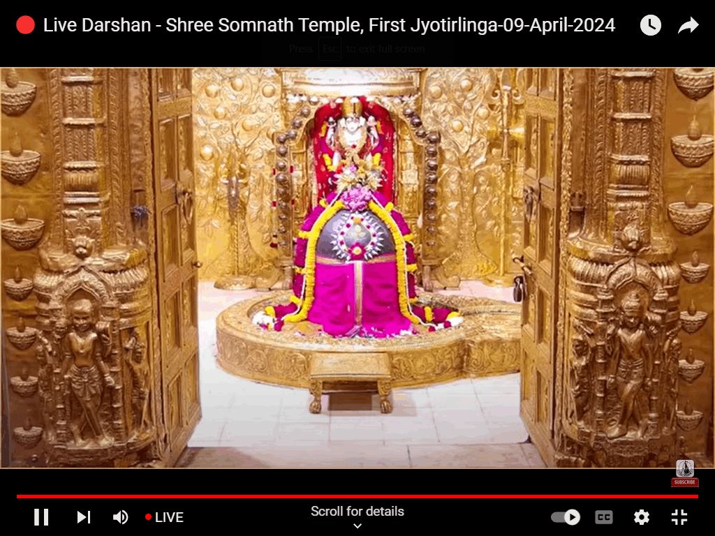 Today Darshan Somnath Temple Om Namah Shivaye