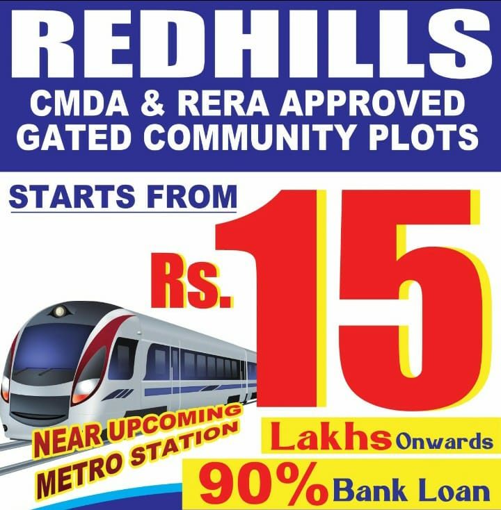 Land 600 sqft 15 Lakhs @ Redhills Cmda & Rera Approved 