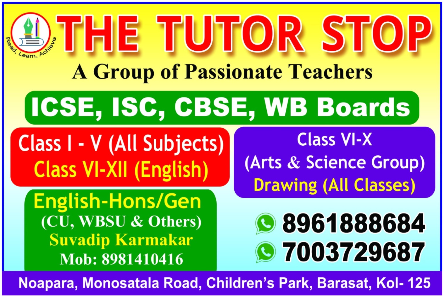 Class 11th/ 12th Tuition, Class 9th/ 10th Tuition, Elementary (Class 1 - 5 Tuition), English, Graduation/Masters  Tuitions; Exp: More than 5 year