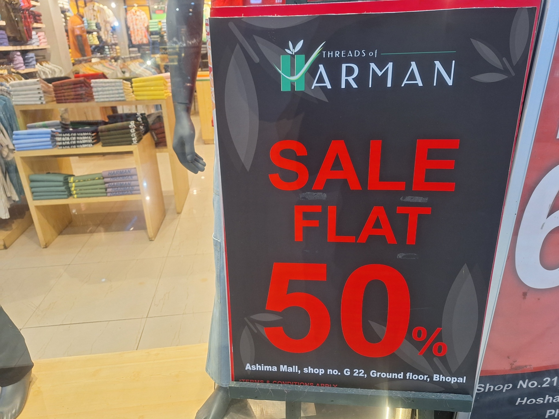 Upto 50% Off Deal @Theards of Harman, Ashima Mall, Bhopal