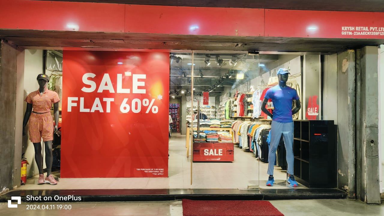 New Deal - Upto 60% Off @Puma Store, Bhopal
